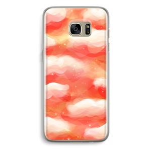 CaseCompany Lichte Wolken: Samsung Galaxy S7 Edge Transparant Hoesje