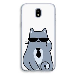 CaseCompany Cool cat: Samsung Galaxy J5 (2017) Transparant Hoesje