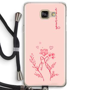 CaseCompany Giving Flowers: Samsung Galaxy A5 (2016) Transparant Hoesje met koord