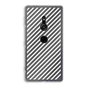 CaseCompany Strepen zwart-wit: Sony Xperia XZ2 Transparant Hoesje
