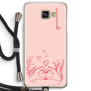 CaseCompany Love is in the air: Samsung Galaxy A5 (2016) Transparant Hoesje met koord