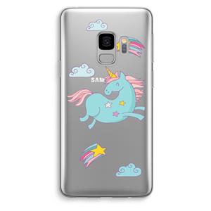 CaseCompany Vliegende eenhoorn: Samsung Galaxy S9 Transparant Hoesje