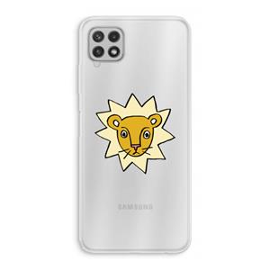 CaseCompany Kleine leeuw: Samsung Galaxy A22 4G Transparant Hoesje