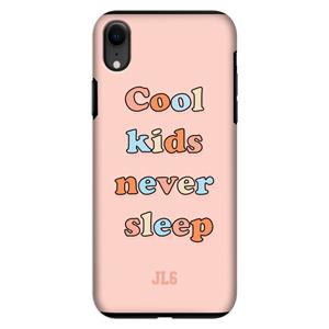CaseCompany Cool Kids Never Sleep: iPhone XR Tough Case