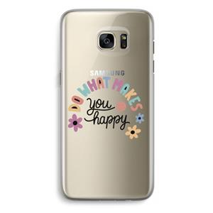 CaseCompany Happy days: Samsung Galaxy S7 Edge Transparant Hoesje
