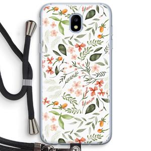 CaseCompany Sweet little flowers: Samsung Galaxy J5 (2017) Transparant Hoesje met koord