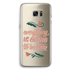 CaseCompany Optimistic flower girl: Samsung Galaxy S7 Edge Transparant Hoesje