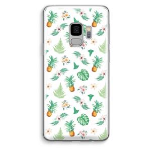 CaseCompany Ananas bladeren: Samsung Galaxy S9 Transparant Hoesje