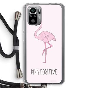 CaseCompany Pink positive: Xiaomi Redmi Note 10S Transparant Hoesje met koord