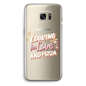 CaseCompany Pizza is the answer: Samsung Galaxy S7 Edge Transparant Hoesje