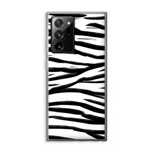 CaseCompany Zebra pattern: Samsung Galaxy Note 20 Ultra / Note 20 Ultra 5G Transparant Hoesje
