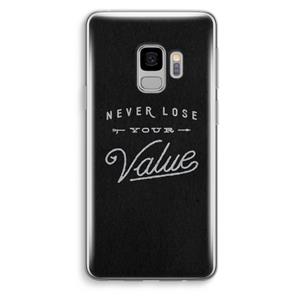 CaseCompany Never lose your value: Samsung Galaxy S9 Transparant Hoesje