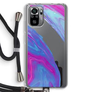 CaseCompany Zweverige regenboog: Xiaomi Redmi Note 10S Transparant Hoesje met koord