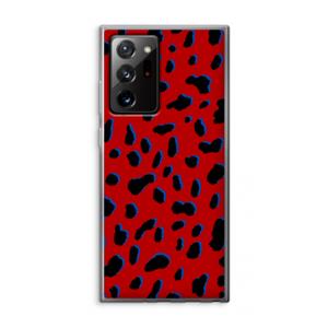 CaseCompany Red Leopard: Samsung Galaxy Note 20 Ultra / Note 20 Ultra 5G Transparant Hoesje