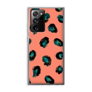CaseCompany Pink Cheetah: Samsung Galaxy Note 20 Ultra / Note 20 Ultra 5G Transparant Hoesje