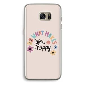 CaseCompany Happy days: Samsung Galaxy S7 Edge Transparant Hoesje