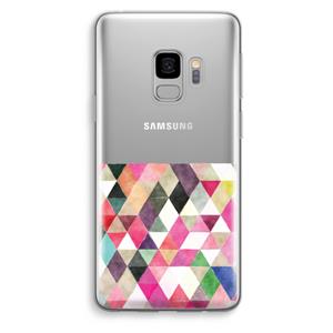 CaseCompany Gekleurde driehoekjes: Samsung Galaxy S9 Transparant Hoesje