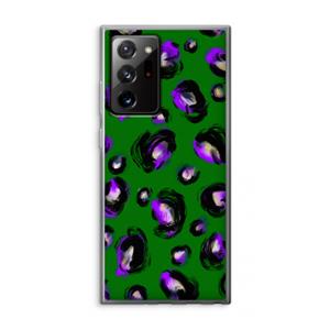CaseCompany Green Cheetah: Samsung Galaxy Note 20 Ultra / Note 20 Ultra 5G Transparant Hoesje