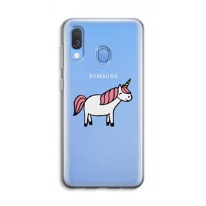 CaseCompany Eenhoorn: Samsung Galaxy A40 Transparant Hoesje