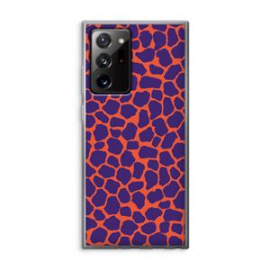 CaseCompany Purple Giraffe: Samsung Galaxy Note 20 Ultra / Note 20 Ultra 5G Transparant Hoesje