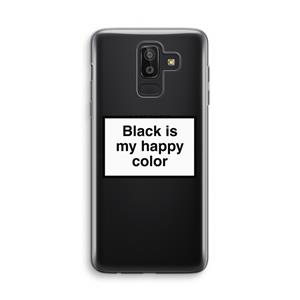 CaseCompany Black is my happy color: Samsung Galaxy J8 (2018) Transparant Hoesje