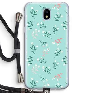 CaseCompany Small white flowers: Samsung Galaxy J5 (2017) Transparant Hoesje met koord