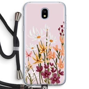 CaseCompany Painted wildflowers: Samsung Galaxy J5 (2017) Transparant Hoesje met koord