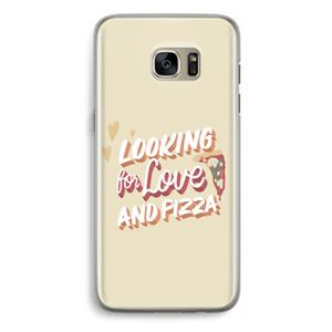 CaseCompany Pizza is the answer: Samsung Galaxy S7 Edge Transparant Hoesje
