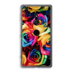 CaseCompany Neon bloemen: Sony Xperia XZ2 Transparant Hoesje