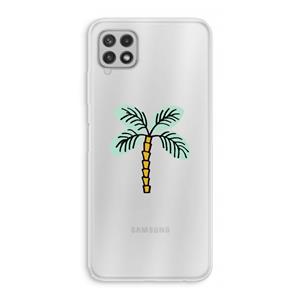 CaseCompany Palmboom: Samsung Galaxy A22 4G Transparant Hoesje