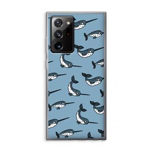 CaseCompany Narwhal: Samsung Galaxy Note 20 Ultra / Note 20 Ultra 5G Transparant Hoesje