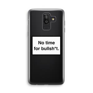CaseCompany No time: Samsung Galaxy J8 (2018) Transparant Hoesje