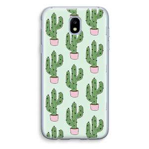 CaseCompany Cactus Lover: Samsung Galaxy J5 (2017) Transparant Hoesje