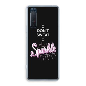 CaseCompany Sparkle quote: Sony Xperia 5 II Transparant Hoesje