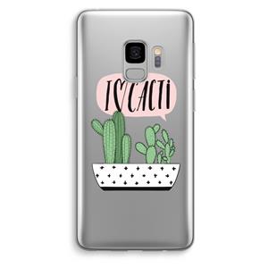 CaseCompany I love cacti: Samsung Galaxy S9 Transparant Hoesje