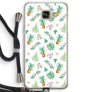 CaseCompany Ananas bladeren: Samsung Galaxy A5 (2016) Transparant Hoesje met koord