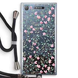 CaseCompany Sierlijke bloemen: Sony Xperia XZ1 Transparant Hoesje met koord