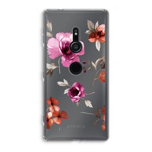 CaseCompany Geschilderde bloemen: Sony Xperia XZ2 Transparant Hoesje