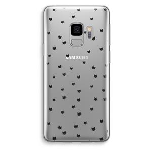 CaseCompany Kleine kattenkopjes: Samsung Galaxy S9 Transparant Hoesje