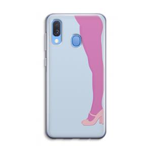 CaseCompany Pink panty: Samsung Galaxy A40 Transparant Hoesje