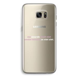 CaseCompany uw waarde daalt niet: Samsung Galaxy S7 Edge Transparant Hoesje