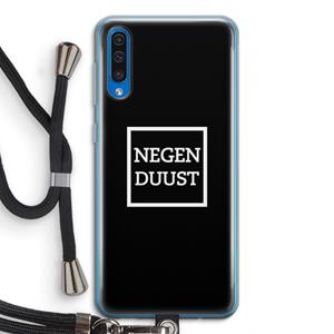 CaseCompany Negenduust black: Samsung Galaxy A50 Transparant Hoesje met koord