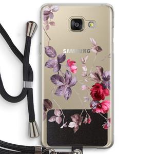 CaseCompany Mooie bloemen: Samsung Galaxy A5 (2016) Transparant Hoesje met koord