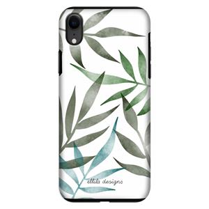 CaseCompany Tropical watercolor leaves: iPhone XR Tough Case