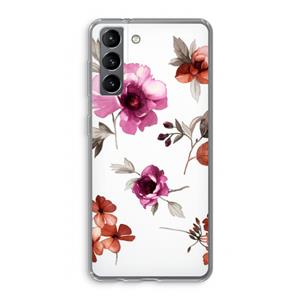 CaseCompany Geschilderde bloemen: Samsung Galaxy S21 Transparant Hoesje