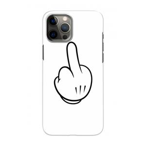 CaseCompany Middle finger white: Volledig geprint iPhone 12 Pro Hoesje