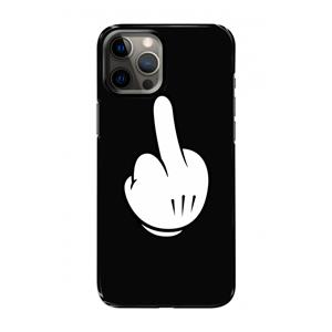 CaseCompany Middle finger black: Volledig geprint iPhone 12 Pro Hoesje
