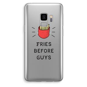 CaseCompany Fries before guys: Samsung Galaxy S9 Transparant Hoesje