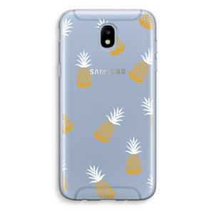CaseCompany Ananasjes: Samsung Galaxy J5 (2017) Transparant Hoesje