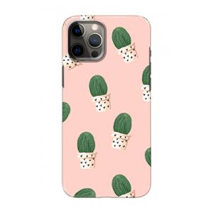 CaseCompany Cactusprint roze: Volledig geprint iPhone 12 Pro Hoesje